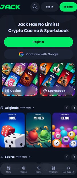 jack.com sister sites mobile screenshot