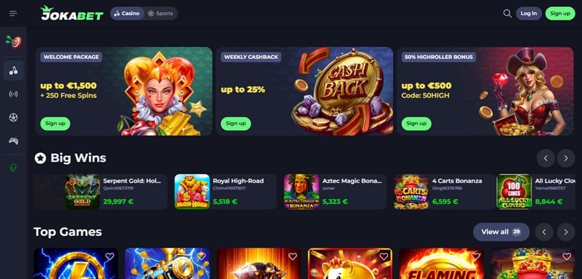 nine casino sister sites jokabet