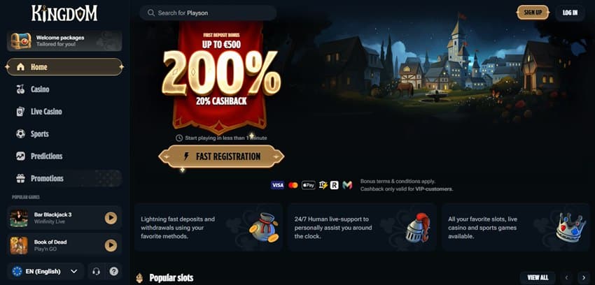 kingdom casino sister sites homepage