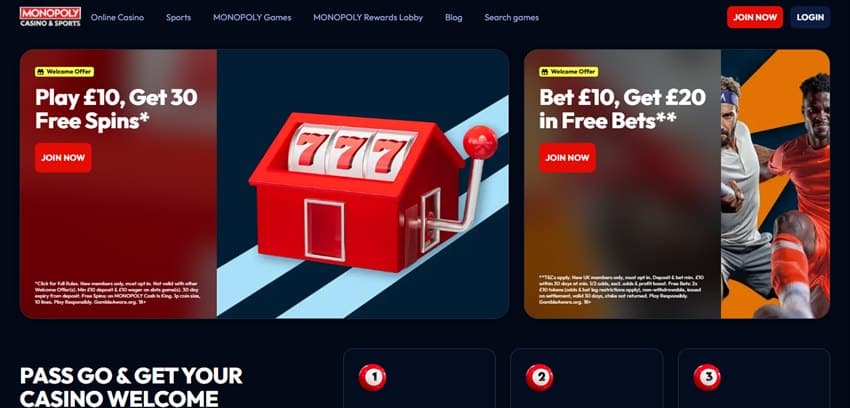 bally bet sister sites monopoly casino