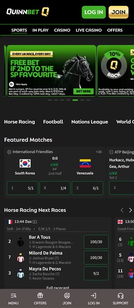 quinnbet sister sites mobile screenshot