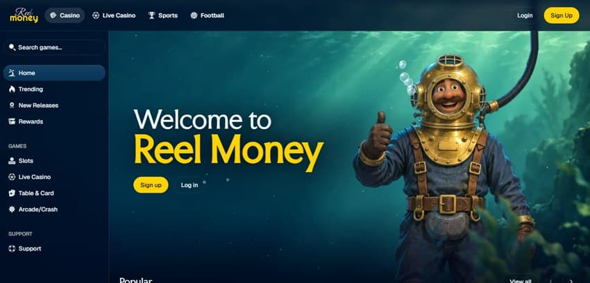 reel money sister sites homepage