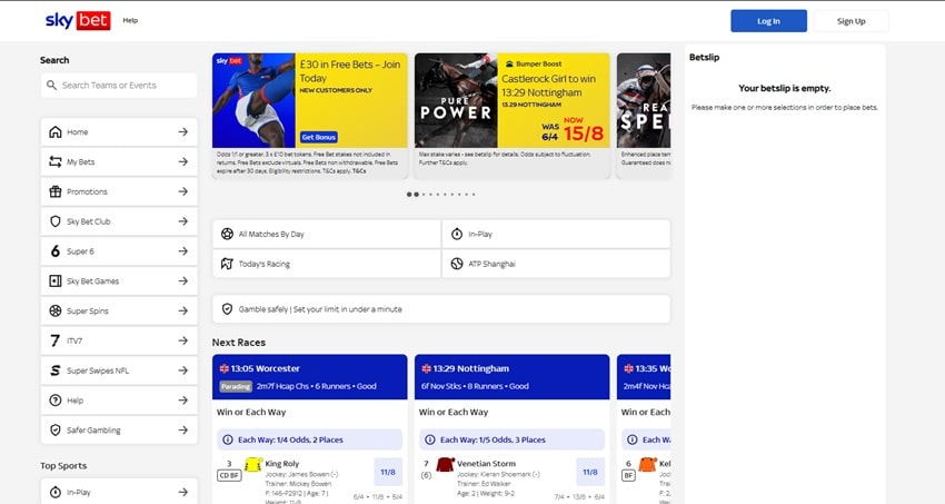 paddy power sister sites sky bet