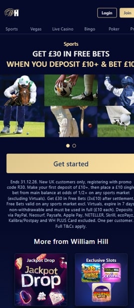 william hill sister sites mobile screenshot